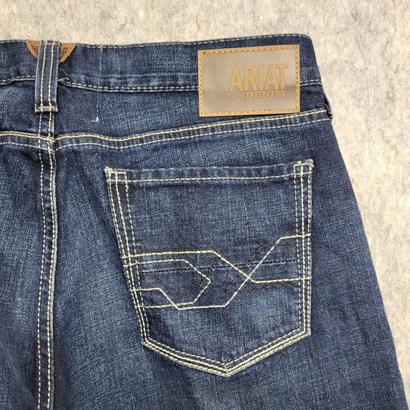 Ariat M7 Rocker Straight Jeans Mens 34x34 Blue Stretch Denim Western Casual - Picture 5 of 13